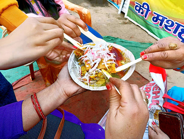 yummy chaat at Vijayawada food stall