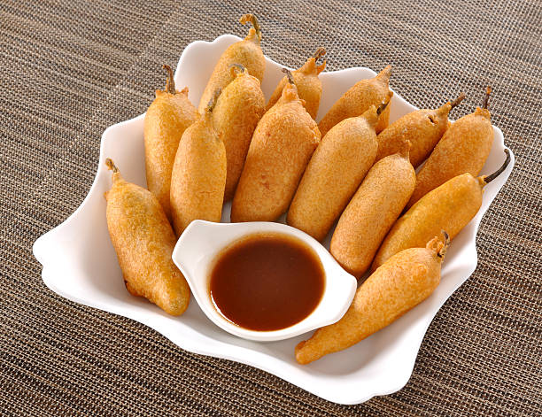 Andhra style mirchi bajji street food in Vijayawada