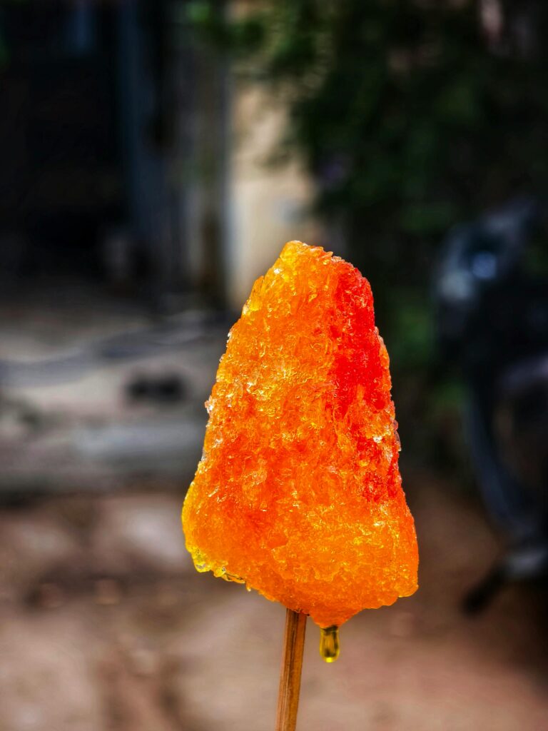 colorful ice gola at Vijayawada roadside stall